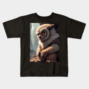 Mystical Owl Bear of the Forest Depths Kids T-Shirt